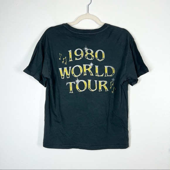 FREE PEOPLE NWOT Elton John World Tour Boyfriend Band Tee 1980 Daydreamer XS - Picture 7 of 10